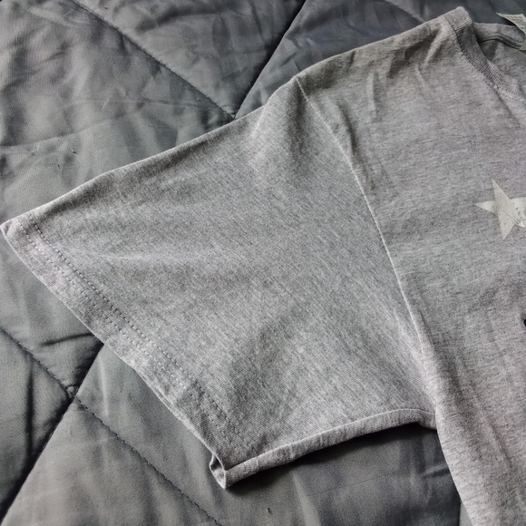 Men's Grey T-shirt Number One Grandpa #1 Grandfather American Flag Patriotic - Picture 6 of 9